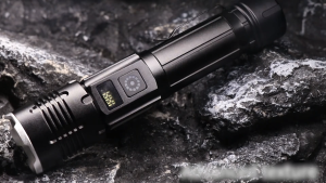 Asafee 1660 Outdoor Strong LED Flashlight Telescopic Zoom Torch 9 Light Modes COB Soft Side Light With Back Clip Tail Magenetic Lamp Rechargeable IPX4 Waterproof Camping Emergency