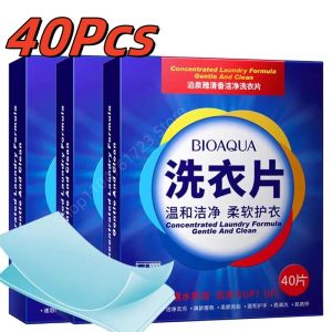 40Pcs Portable Laundry Tablets Cleaning Clothing Laundry Soap Concentrated Washing Powder Detergent for Washing Machines