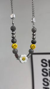 Dây chuyền / vòng cổ / vòng tay hoa cúc mặt cười kết hợp phụ kiện hạt hạt ngọc cá tính cổ điển - Cactus Accessoriesss