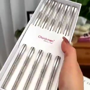 Đũa Inox chockmen đũa inox cao cấp an toàn sức khỏe đũa inox 316 chống trượt chống trơn đũa dùng cho máy rửa bát chén