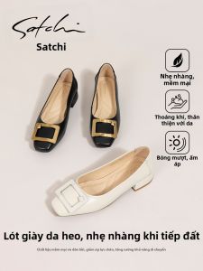 Comfortable Low Thick Heel Womens Commuter Shoes
