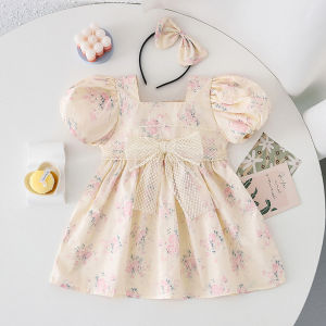 Pink Lace Baby Girl Summer Romper Triangle Crawling Suit Infant Dress Childrens Clothing Korean Style Natural Cotton Onesie