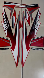 stiker striping honda vario 110 fi 2018 iss merah lis body standar berkualitas original