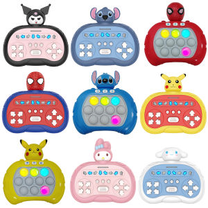 Pikachu Quick Push Game Pop Up Fidget Bubble Electronic Pop it Pro Game Light AntiStress Toys For Adult Kids Gift Child Fan Gift