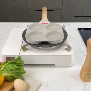 4 IN 1 4 HOLE EGG OMELETTE BURGER PANCAKE FRYING PAN BREAKFAST PAN NON-STICK FRYING PAN