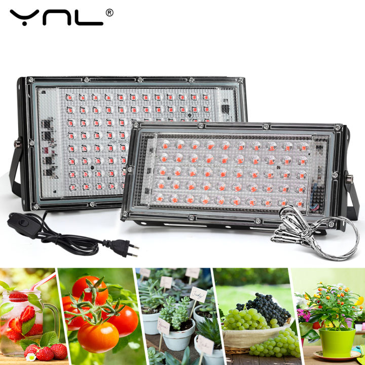 Full Spectrum LED Grow Light Phyto Lamp AC 220V 50W 100W 150W With EU ...