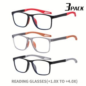 3PACK Mens Fashionable Casual Sports Style Presbyopia Glasses Suitable for Daily Reading+1.0X TO+4.0X