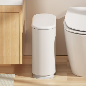 Toilet trash can press narrow seam with lid recycling can used for bathroom kitchen bedroom living room