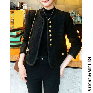 Chicchic 2024แจ็คเก็ตสีดำของผู้หญิงใหม่แจ็คเก็ตแฟชั่น
