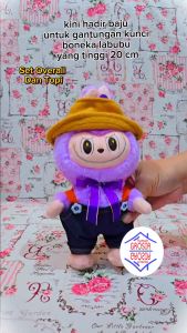 Baju Boneka Labubu Labu Outfit Overall Hoodie Kostum Pakaian The Monsters Exciting Macaron