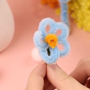 Payoe 100Pcs Kawat Bulu Mercy Mix Warna 30cm Mainan Anak Pipe Cleaner Flower Bouquet