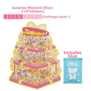 MAODETIANKONGZHICHENG | Sky Castle Cat Jigsaw Surprise Gift Box Gold Foiling Stress-relief Puzzle