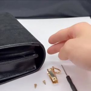 2pcs Metal Side Clip Bag Buckle Bag Connector Clip Purse Hardware Suspension Connector Buckle Detachable with D Ring