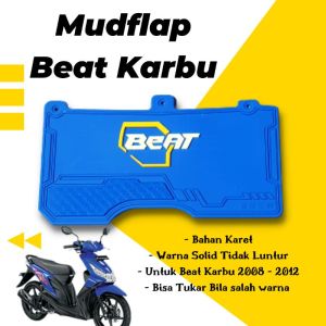 Aksesoris Motor Mudflap Beat Karbu Bahan Karet