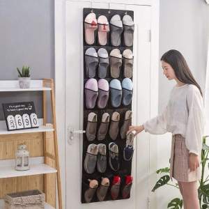 Wall Hanging Shoe Storage Organizer Bag Shoes Rack Over Door Fabric Cabinet Closet Organizer For Shoes Clothes Storage