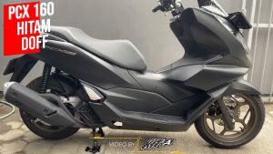 Stiker PCX 160 decal stiker motor polos hitam doff
