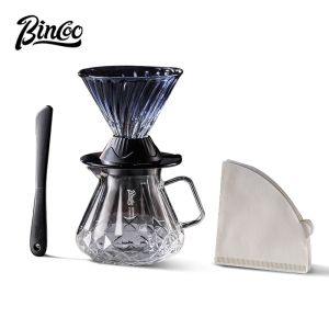 BINCOO Coffee Dripper Set Filter Cup Smart Cup Coffee Maker with Stirring Spoon Pour-Over Coffee Set 600ML