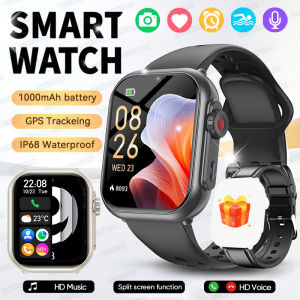 2025 New 1000mAh Long Battery Life Smartwatch Men Bluetooth Call Waterproof 1.83 inch Full Touch Fitness Sport Smart Watch Women