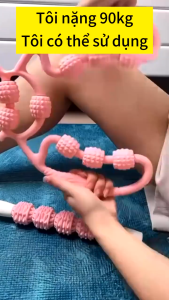 Con lăn massage cơ bắp 9 bi gai xoay 360 độ giúp thon gọn giãn cơ Giảm Đau Nhức chất lượng cao