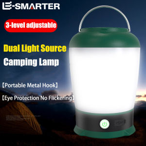 ESMARTER Portable Camping Lanterns Retro Rechargeable Night Lamp 3Color Dimmable Outdoor Waterproof Emergency Fishing Tent Light