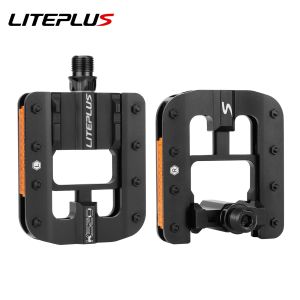 LITEPLUS Bicycle Parts Folding Bicycle Pedals Anti-slip All-aluminum Alloy Quick Folding Bike Pedals BMX Bicycle Folding Pedals