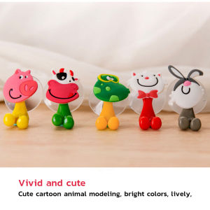 Masely  Cute Cartoon Animal Bathroom Plastic Toothbrush Holder