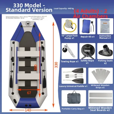 PATGEAR | Durable Thick-Bottom Inflatable Boat
