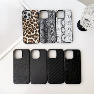 CHUBAN | Leopard Print Crocodile Snake Skin Pattern PU Leather Case For iPhone 18 17 16 15 14 13 12 Pro Max Mini Plus Covers Shockproof