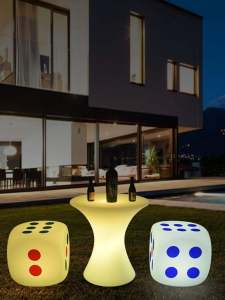 Promotion Led Tables and Chairs Outdoor Leisure Tea Table round Box Conference Table Waterproof KTV Stool Quiet Bar Scattered Table