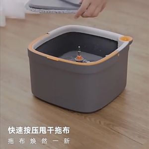 สินค้าพร้อมส่ง ไม้ถูพื้นถังปั่น หัวม็อปทรงสี่เหลี่ยมถูเข้ามุมได้ ระบบแยกน้ำสกปรก ไม้ถูพื้นปั่นแบบดี