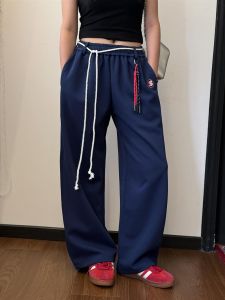 American Retro Jennie Same Jazz Dance Hip Hop Casual Pants Men and Women Straight-leg Loose All-Match Street Fashion