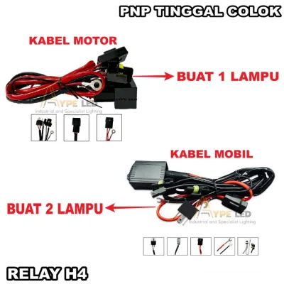 ORIGINAL KABEL RELAY H4 SUPER HID BILED PROJIE LED MOTOR SUPER KABEL RELAY HID PREMIUM | RELAY H4 1 LAMPU DAN 2 LAMPUU