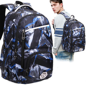 Large Capacity Multi-Way Mens Backpack for College Students Durable Trendy Personality Double Shoulder Backpack New Model