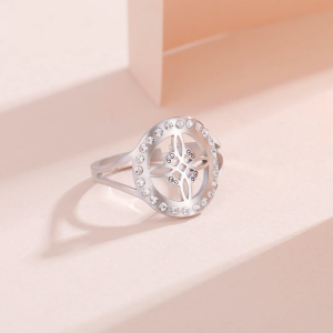 Skyrim Phù Thủy Trong Suốt Zircon Vòng Tròn Có Thể Điều Chỉnh Màu Vàng Thép Không Gỉ Vintage Bùa Hộ Mệnh Trang Sức Dành Cho Nữ