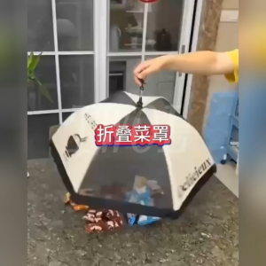 TWOL SHOP stock no.055，1pcs Kitchen Dinner Table Mesh Umberlla Food Cover / Anti-Fly Leftover Keeper Pop-up Lace Net