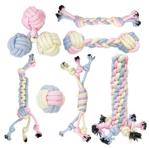 Dog Toys Chew Resistant Teeth Grinding Teddy Bichon Pomeranian Rope Knot Toys Puppy Small Dogs Pet Supplies