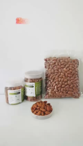 KACANG ALMOND KUPAS PANGGANG 500gr Roasted Almon Matang Natural Original Asli Siap Makan California
