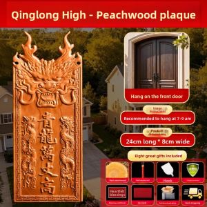 BINYUE | Feng Shui Hidden Design Peach Wood Pendant Solving Neighbor House Height Issue