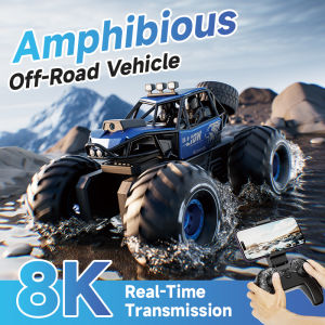 4DRC New Y10 Remote Control Car 2.4G Rc Boat Waterproof Amphibious Stunt Car 4WD All Terrain Truck Toys for Kids Birthday Gifts