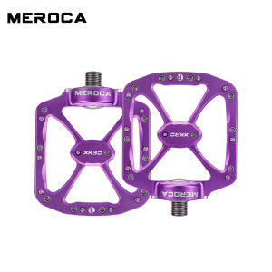 MEROCA | MEROCA Axle-less Bicycle Pedal CNC Aluminum Flat Bike Pedals  9/16" Anti-slip Pins MTB Road Bicycle Pedals
