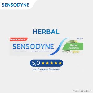 Sensodyne Toothpaste Pasta Gigi Sensitif Sensasi Kesegaran Herbal 2x100gr [TWINPACK]