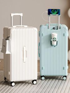 Large Capacity Womens PC Luggage 24 Inch Fashionable Travel Suitcase New Model Password Box All Directional Wheels Student Suitcase