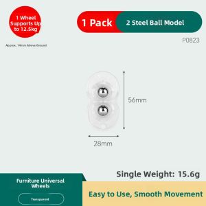 MONLEYTA | German Universal Wheels Ultra-Thin Adhesive Ball Bearings No-Punching Load Bearing Home Use Wear-Resistant Silent Feet