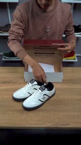 Naz Nicholas - Sepatu Sneaker Pria Kasual Putih Hitam Sol Dijahit Sepatu Kets Santai Pria 100% LOKAL