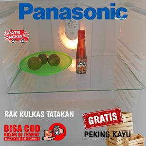 RAK KULKAS PANASONIC TATAKAN SEKAT KULKAS 1 PINTU DAN 2 PINTU KACA