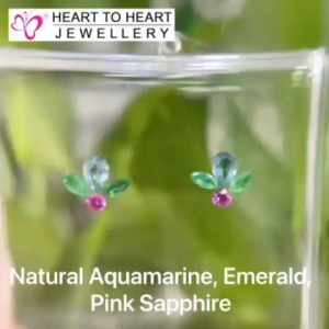 Natural Gemstone Aquamarine Emerald Pink Sapphire (Gembox8003)