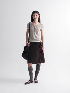 INSIS FEMME | Suede Velvet Feel Loose Skirt