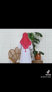 Jilbab Segiempat Warna Fanta/Fucia by Clarissa Hijab Voal Premium