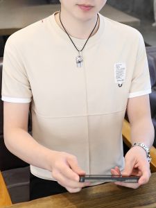 HENGYUANXIANG | เสื้อยืดแขนสั้นผู้ชาย Hengyuanxiang 2025 ฤดูร้อนใหม่ ลำลอง บาง ระบายอากาศได้ดี สไตล์เรียบง่าย เสื้อแขนสั้นแฟชั่นสำหรับผู้ชาย