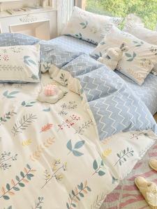 ผ้าห่มแบบ Pure Cotton ขนาด 150x200 สำหรับหอพักนักเรียน ผ้าห่มขนาด 200x230 สำหรับฤดูหนาว เปลือกผ้าห่มแบบแยกชิ้น